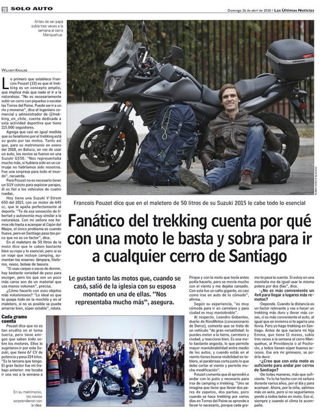 Fanático del trekking cuenta por qué con una moto le basta y sobra para ir a cualquier cerro de Santiago