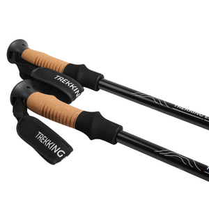 Bastones de Trekking Aluminio Negro (2 UNIDADES)