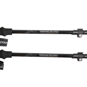 Bastones de Trekking Aluminio Negro (2 UNIDADES)